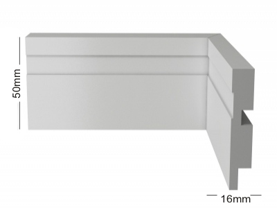 RP/BR 105 - Rodapé Branco com Friso.